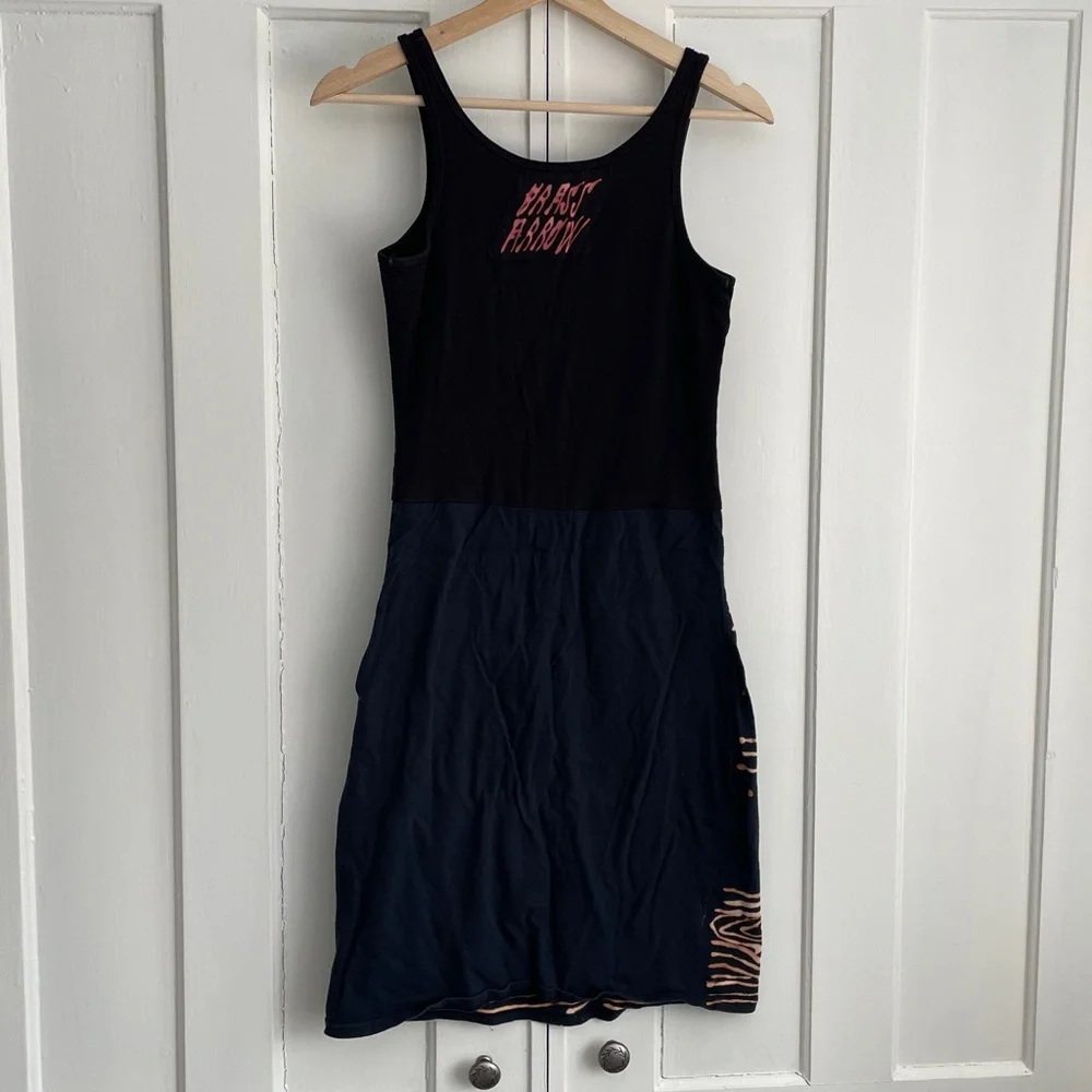 Brass Arrow Indie Black and Bleached Sleeveless Dress Whimsygoth Witch Goth S - Picture 7 of 9